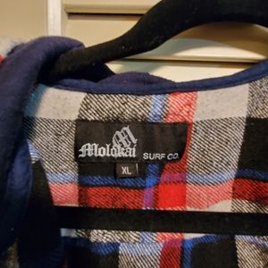 Button up Flannel w/Hood